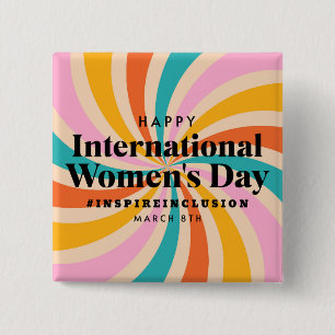 Happy International Women's Day März 8. Schaltfl Button