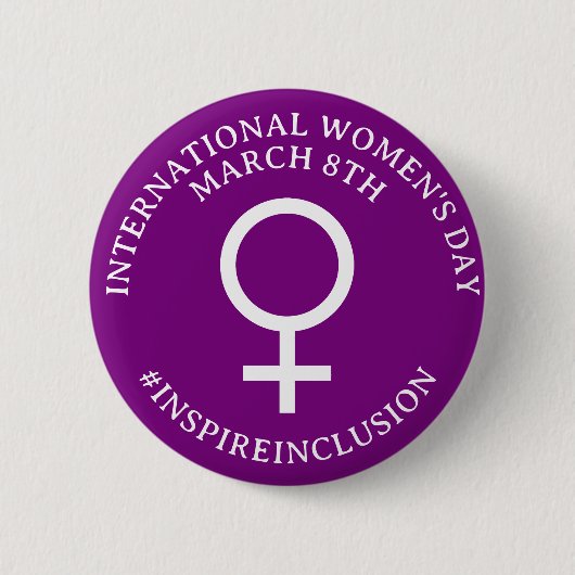 Happy International Women's Day | März 8. Schaltfl Button (Vorderseite)