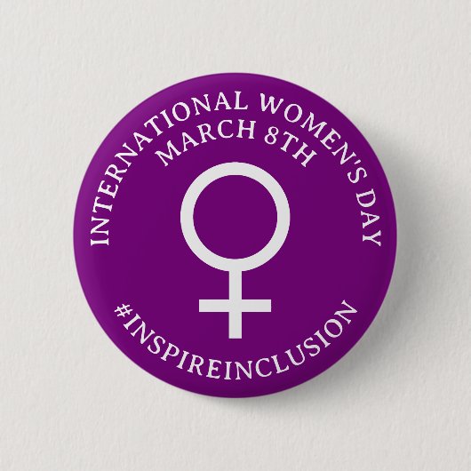 Happy International Women's Day | März 8. Schaltfl Button (Vorderseite)