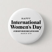 Happy International Women's Day | März 8. Schaltfl Button (Vorderseite)