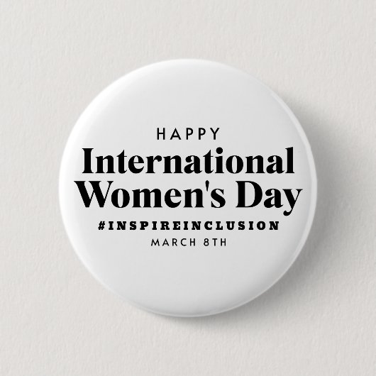 Happy International Women's Day | März 8. Schaltfl Button (Vorderseite)