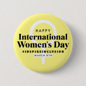 Happy International Women's Day | März 8. Schaltfl Button (Vorderseite)
