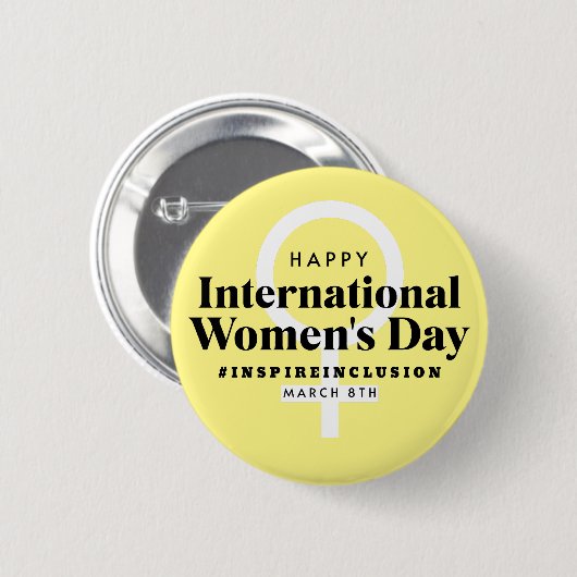 Happy International Women's Day | März 8. Schaltfl Button (Vorne & Hinten)