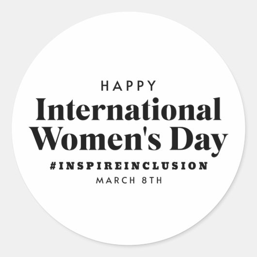 Happy International Women's Day | März 8. Schaltfl Runder Aufkleber (Vorderseite)