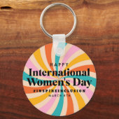 Happy International Women's Day | März 8. Schaltfl Schlüsselanhänger (Vorderseite)