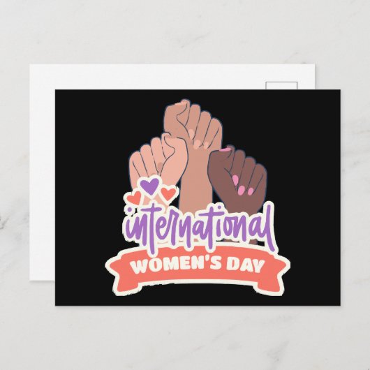 Happy International Women's Day Postkarte (Vorne/Hinten)