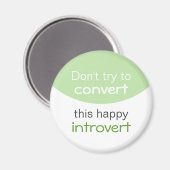 Happy Introvert Magnet (Vorderseite/Rückseite)