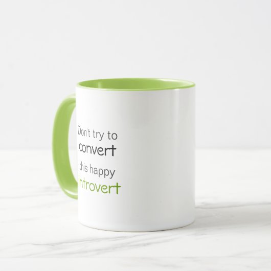 Happy Introvert Tasse (Vorderseite Links)