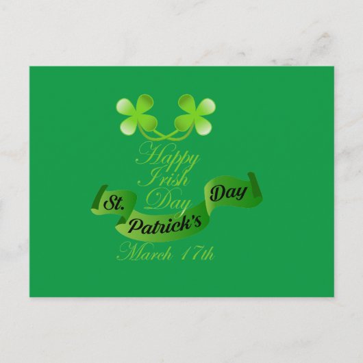 Happy Irish Day Postkarte (Vorderseite)
