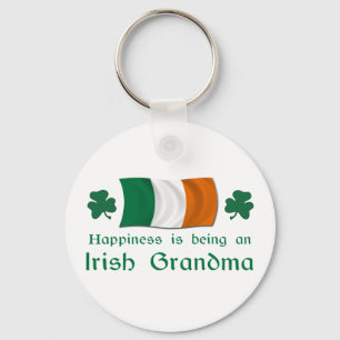 Happy Irish Oma Schlüsselanhänger