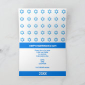 Happy Israel 75 Unabhängigkeitstag Blue Star David Einladung (Innenseite)