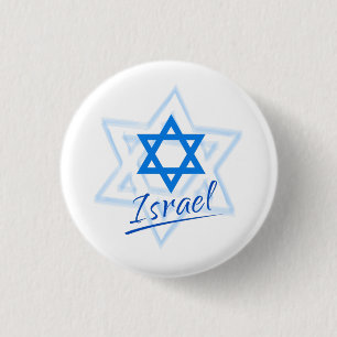 Happy Israel Independence Day Blauer Star von Davi Button