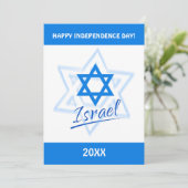 Happy Israel Independence Day Blauer Star von Davi Einladung (Stehend Vorderseite)