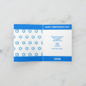 Happy Israel Independence Day Blauer Star von Davi Einladung (Innenseite)