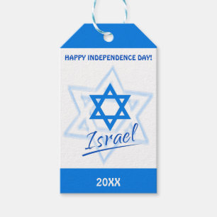 Happy Israel Independence Day Blauer Star von Davi Geschenkanhänger