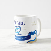 Happy Israel Independence Day Blauer Star von Davi Kaffeetasse (VorderseiteRechts)
