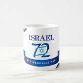 Happy Israel Independence Day Blauer Star von Davi Kaffeetasse (Mittel)