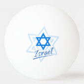 Happy Israel Independence Day Blue Star von David Tischtennisball (Rückseite)