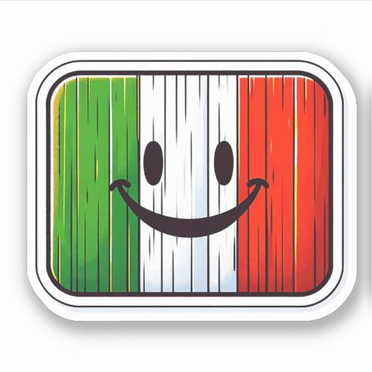 HAPPY ITALY AUFKLEBER (Vorderseite)
