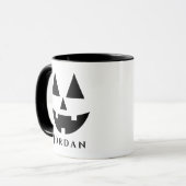 Happy Jack-O-Lantern Face Custom Halloween Tasse (Vorderseite Links)