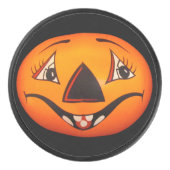 Happy Jack O’ Lantern Halloween Eishockey Puck (Vorderseite)