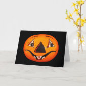 Happy Jack O’ Lantern Halloween Karte (Gelbe Blume)