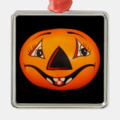 Happy Jack O’ Lantern Halloween Ornament Aus Metall (Vorne)