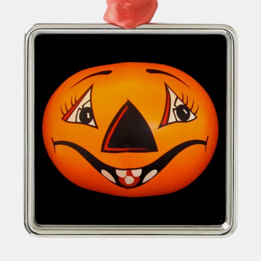 Happy Jack O’ Lantern Halloween Ornament Aus Metall (Vorne)