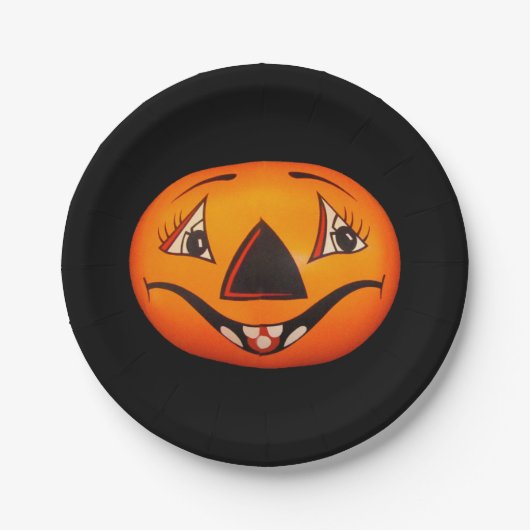 Happy Jack O’ Lantern Halloween Pappteller (Vorderseite)
