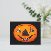 Happy Jack O’ Lantern Halloween Postkarte (Stehend Vorderseite)