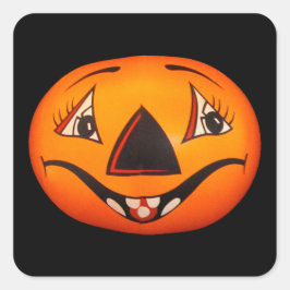 Happy Jack O’ Lantern Halloween Quadratischer Aufkleber