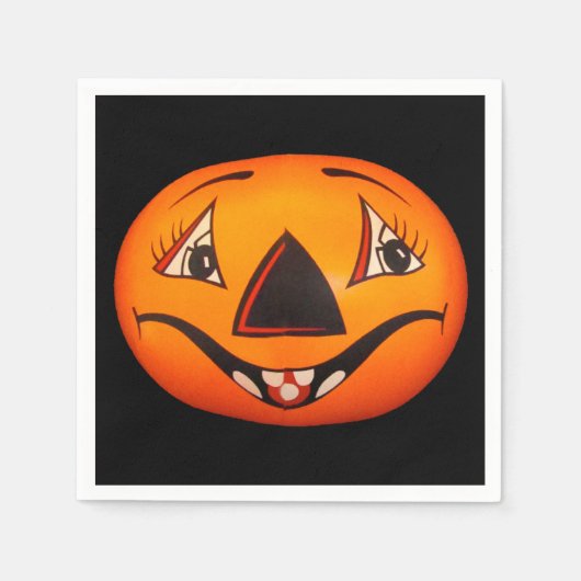 Happy Jack O’ Lantern Halloween Serviette (Vorderseite)