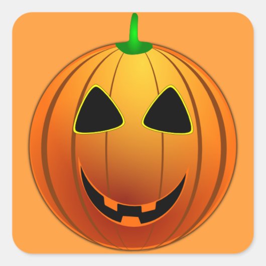 Happy Jack o' Lantern Halloween Sticker (Vorderseite)