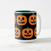 Happy Jack-O-Lantern Zweifarbige Tasse (VorderseiteRechts)