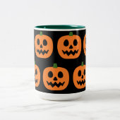Happy Jack-O-Lantern Zweifarbige Tasse (Mittel)