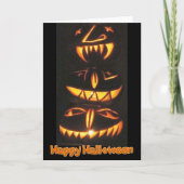 Happy Jack o'Lantern Faces Card Karte (Vorderseite)