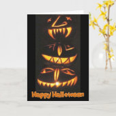 Happy Jack o'Lantern Faces Card Karte (Gelbe Blume)