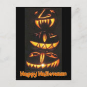 Happy Jack o'Lantern Faces Postkarte (Vorderseite)
