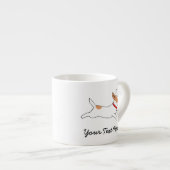 Happy Jack Russell Terrier Cartoon Dog Running Espressotasse (Vorderseite Rechts)