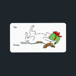 Happy Jack Russell Terrier Christmas To und From Adressaufkleber<br><div class="desc">Happy Jack Russell Terrier Cartoon Hund Adhesive Geschenktasten. Niedlich zu & von Labels für alle Ihre Urlaubsgeschenke. Besuchen Sie Jenn's Doodle World für noch mehr Weihnachtsartikel für Jack Russell Liebhaber.</div>