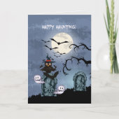 Happy Jagd auf Geflügel und fliegende Fledermäuse Karte (Vorderseite)