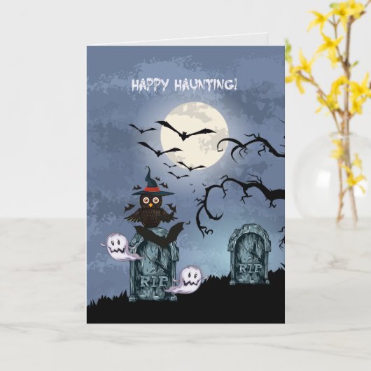 Happy Jagd auf Geflügel und fliegende Fledermäuse Karte (Gelbe Blume)