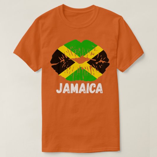 Happy Jamaica 60. Unabhängigkeitstag Lips Jamaikan T-Shirt (Design vorne)