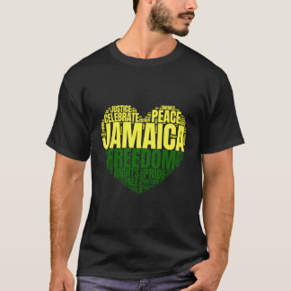Happy Jamaica Independence Day Herz 6 August 1963 T-Shirt
