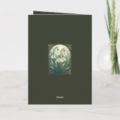 Happy January Birthday Galanthus Flowers Art Nouve Karte (Rückseite)