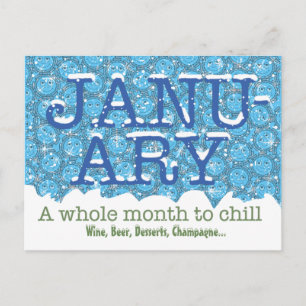 HAPPY JANUARY MONTH by Slipperywindow Postkarte