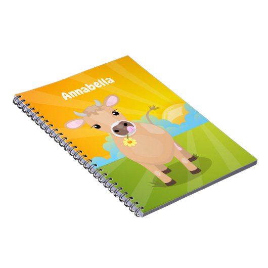 Happy Jersey Cartoon Illustration Notizblock (Rechte Seite)