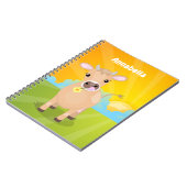 Happy Jersey Cartoon Illustration Notizblock (Linke Seite)