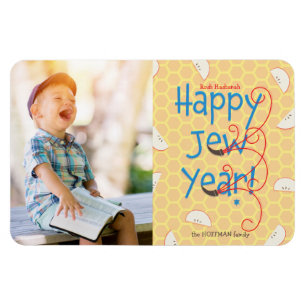 Happy Jew Year Rosh Hashanah Foto Card Magnet