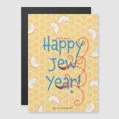 Happy Jew Year Rosh Hashanah Holiday Card Magnetkarte (Vorne/Hinten)